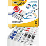 Bic Class pack 60 Feutres Velleda tableau blanc effaçable 1741 Pointe Medium Ogive Classiques