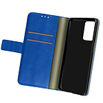 Avizar Housse Oppo A74 5G et A54 5G Aspect Grainé Clapet Portefeuille Stand Vidéo Bleu