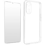 Avizar Coque pour Oppo A78 Silicone Gel Souple avec Verre Trempé Dureté 9H transparent