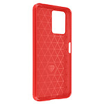 Avizar Coque pour Xiaomi Redmi Note 12 4G et 5G Renforcée Souple Carbone Effet Brossé  Rouge