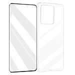 Myway Coque pour Motorola Edge 40 Silicone Souple Verre Trempé Biseauté 3D Transparent