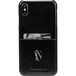 DBRAMANTE1928 Coque pour iPhone XS Max Rigide en Cuir avec Porte-cartes Noir