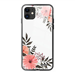 Evetane Coque iPhone 11 Coque Soft Touch Glossy Fleurs roses Design