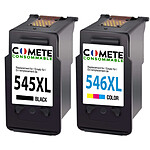 COMETE - Marque Française - 545XL/546XL - Cartouches d'encre Compatibles avec Canon PG-545 et Canon CL-546 XL