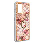 Avizar Coque Samsung Galaxy A32 5G Bi-matière avec Bague de Maintien Motif Écaille Rose