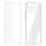 Avizar Coque pour Honor X8 5G / X6 Silicone Gel et Verre Trempé Dureté 9H transparent