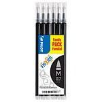 PILOT Set de 6 Recharges FRIXION BALL BLS-FR7 Noir