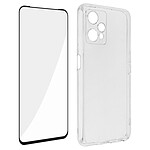 Avizar Coque pour OnePlus Nord CE 2 Lite 5G / Realme 9 5G et 9 Pro Silicone Souple et Film Verre Trempé 9H  noir