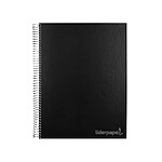 LIDERPAPEL Cahier spirale Jolly A4 280p 75g quadrillé 5x5mm microperforé 4 trous - Noir x 17