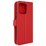 Avizar Etui pour Xiaomi Redmi 12Cavec Support Vidéo et Portefeuille  rouge