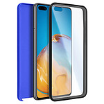 Avizar Coque Huawei P40 Protection Arrière Rigide + Avant Souple Bleu