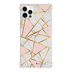 LaCoqueFrançaise Coque iPhone 12/12 Pro anti-choc souple angles renforcés transparente Motif Marbre Rose