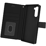 Avizar Housse pour Motorola Moto G200 5G Aspect Grainé Clapet Portefeuille Stand Vidéo  noir