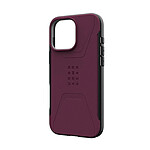 UAG Coque pour iPhone 16 Pro Max MagSafe Motif Hexagonal Modèle Civilian Bordeaux