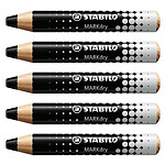 STABILO Crayon marqueur MARKdry - noir x 5