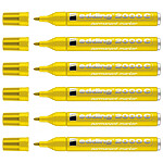 EDDING Marqueur Permanent 2000C Corps Alu Jaune Pointe Ronde 1,5-3 mm x 6