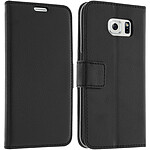 Avizar Housse Etui Folio Portefeuille pour Samsung Galaxy S6 - Noir