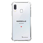 LaCoqueFrançaise Coque Samsung Galaxy A20e Silicone antichocs Solides coins renforcés  transparente Motif Marseille mon amour