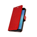 Avizar Etui folio Rouge Éco-cuir pour Samsung Galaxy J3 2017