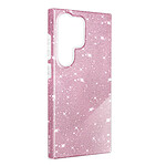 Avizar Coque pour Samsung S24 Ultra Paillette Silicone Semi rigide Fine Rose