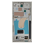 Clappio Bloc Complet pour Samsung Galaxy S23 Ultra Écran OLED et Vitre Tactile Beige