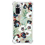 LaCoqueFrançaise Coque Xiaomi Redmi Note 10 Pro Silicone antichocs Solides coins renforcés  transparente Motif Fleurs vert d'eau