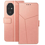 Avizar Etui Clapet pour Honor 200 Portefeuille Support Vidéo Rose Champagne