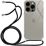 Avizar Coque pour iPhone 16 Pro Silicone Antichoc avec Cordon Tressé Transparent