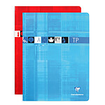 CLAIREFONTAINE Cahier Travaux Pratiques 24x32cm 80 p grands carreaux + uni Couleur aléatoire