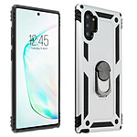 Avizar Coque Samsung Galaxy Note 10 Plus Rigide Souple Bague Support Vidéo Argent