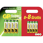 GP Batteries - Pack de 8 piles AA et 8 piles AAA GP BATTERIES