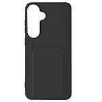 Avizar Coque pour Samsung Galaxy S24 Porte-carte Souple Anti-traces Noir