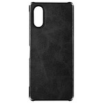 Avizar Coque pour Sony Xperia 5 V Rigide revêtement Simili Cuir  Noir