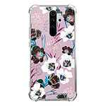 LaCoqueFrançaise Coque Xiaomi Redmi Note 8 Pro anti-choc souple angles renforcés transparente Motif Fleurs parme