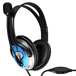 Micro Casque Filaire Double Jack 3.5mm avec Télécommande Volume LinQ Noir