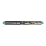 PILOT Stylo Plume V-Pen SILVER Jetable Plume moyenne Vert x 12