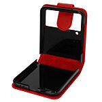 Avizar Coque pour Samsung Galaxy Z Flip 4 Clapet avec Languette Magnétique  Rouge