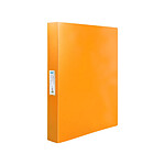 LIDERPAPEL Classeur 4 anneaux 260x315mm polypropylène souple dos 40mm - Orange x 12