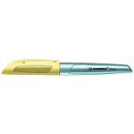 STABILO Stylo plume Flow COSMETIC, bleu métallisé/jaune