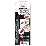 PENTEL Marqueur pour tableau blanc Maxiflo Flex-Feel, kit de 4