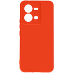 Avizar Coque pour Vivo X80 Lite Silicone Semi-Rigide Finition Mate Dragonne  Rouge