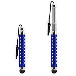 Avizar Stylet Retractable Bleu avec Strass pour écran Tactile - Attache Jack 3.5 mm