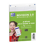 OXFORD Paquet de 32 Fiches Bristol revision 2.0 Perforées 148x210 mm A5 Q5/5 blanc