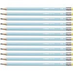 STABILO Crayon graphite pencil 160 bout gomme HB - bleu clair x 12