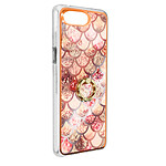 Avizar Coque iPhone 7 Plus et 8 Plus Bi-matière Bague de Maintien Motif Écaille Rose