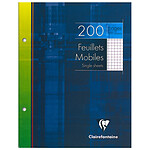 CLAIREFONTAINE Paquet de 100 Feuillets Mobiles 17x22 cm 90g 200 Pages Q.5x5