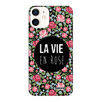 Evetane Coque iPhone 12 mini 360 intégrale transparente Motif La Vie en Rose Tendance