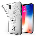 Evetane Coque iPhone X/Xs silicone transparente Motif Pissenlit ultra resistant