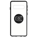 Avizar Coque pour Samsung Galaxy S10 Plus Bi-matière Bague Métallique Support Vidéo  noir