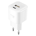 Swissten Chargeur Secteur USB C Power Delivery 20W et USB Quick Charge 18W Blanc